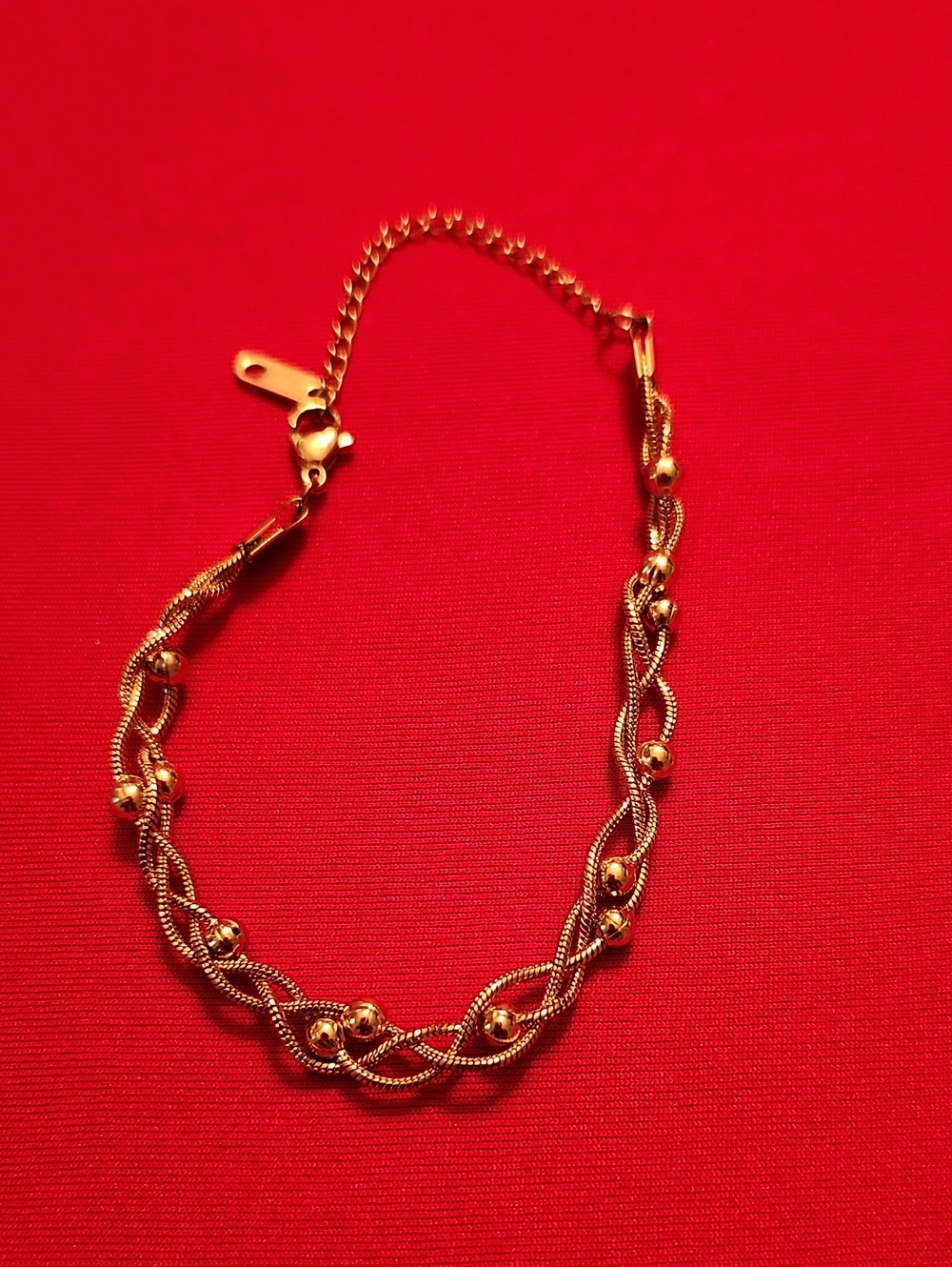 Gold-Tone Braided Bead Bracelet - Women's Jewelry